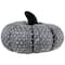 Northlight; 7.5" Gray Knitted Fall Harvest Tabletop Pumpkin; Category:Decor Pumpkins; Image:4